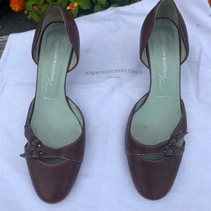 Sigerson Morrison brown leather pumps 7M